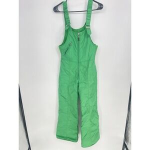 RARE Vintage NUMBER 1 SUN Green Snow Pants with‎ Bib / Size 'vintage Size S